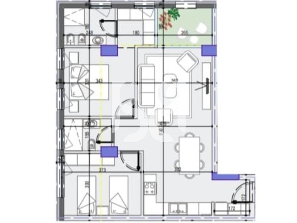 APARTAMENT NE SHITJE 2+1+2+BALLKON TE REZIDENCA WHITE TOWER