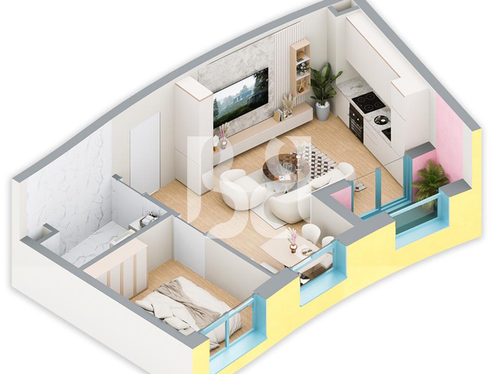 SHITET APARTAMENT 1+1 NE REZIDENCA BALLADA LIQENI I FARKES 2