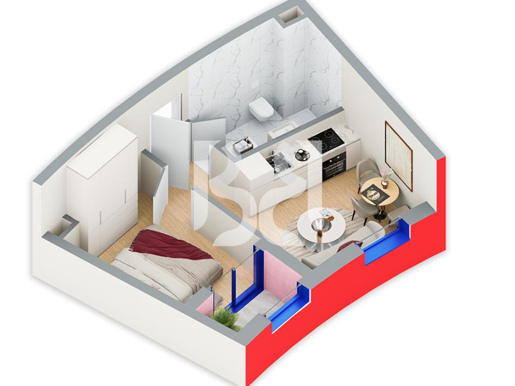 SHITET ME KREDI DERI NE 80% APARTAMENT 1+1 NE REZIDENCA BALLADA LIQENI I FARKES 4