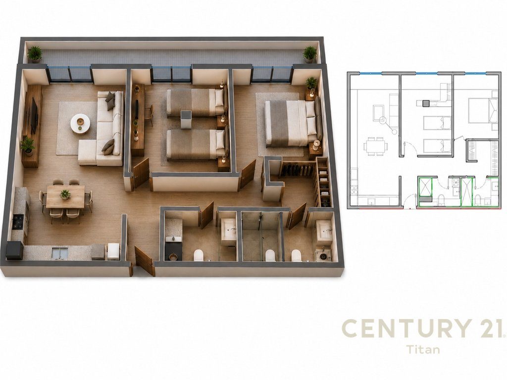 Shitet apartament i perfunduar 2+1+2 ne Yzberish! 1