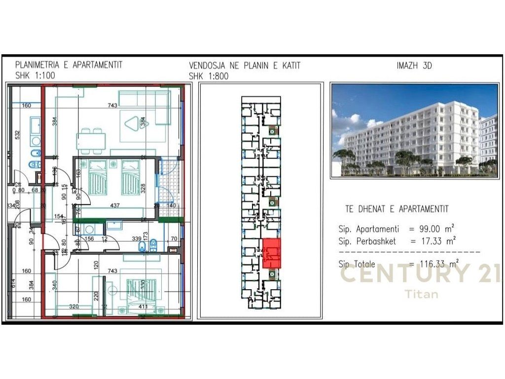 Apartament 2+1 per shitje ne Kamez 4